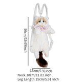 Maxbell Cute Cat Plush Backpack Adorable Soft Cartoon Backpack for Girls Child Women With Pink Collar