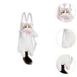 Maxbell Cute Cat Plush Backpack Adorable Soft Cartoon Backpack for Girls Child Women With Pink Collar