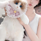 Maxbell Cute Cat Plush Backpack Adorable Soft Cartoon Backpack for Girls Child Women With Pink Collar