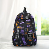 Maxbell Graffiti Backpack Laptop Daypack Bookbag Knapsack Rucksack for Men Boys Work Black