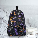 Maxbell Graffiti Backpack Laptop Daypack Bookbag Knapsack Rucksack for Men Boys Work Black