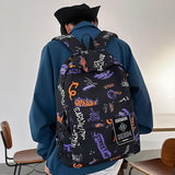 Maxbell Graffiti Backpack Laptop Daypack Bookbag Knapsack Rucksack for Men Boys Work Black