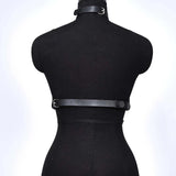 Maxbell Punk Chest Chain PU Leather for Women for Music Festival Performance Cospaly
