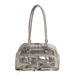 Maxbell 2pcs Women PU Leather Shoulder Bag Ladies Shoulder Purse with zipper