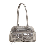 Maxbell 2pcs Women PU Leather Shoulder Bag Ladies Shoulder Purse with zipper