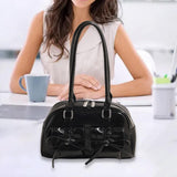 Maxbell 2pcs Women PU Leather Shoulder Bag Ladies Shoulder Purse with zipper