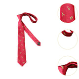 Maxbell 2x Mens Necktie Embroidered Neck Tie for Groomsmen Wedding Ties