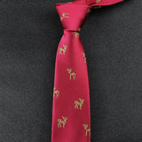 Maxbell 2x Mens Tie Embroidered Trendy Soft Clothes Tie for Wedding Father's Day