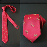 Maxbell 2x Mens Tie Embroidered Trendy Soft Clothes Tie for Wedding Father's Day