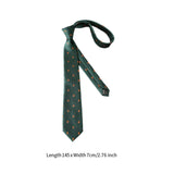 Maxbell 2x Mens Necktie Embroidered Neck Tie for Groomsmen Wedding Ties