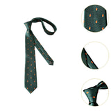 Maxbell 2x Mens Necktie Embroidered Neck Tie for Groomsmen Wedding Ties