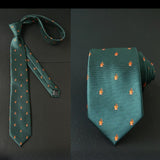 Maxbell 2x Mens Necktie Embroidered Neck Tie for Groomsmen Wedding Ties