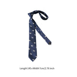 Maxbell 2x Mens Tie Embroidered Trendy Soft Clothes Tie for Wedding Father's Day