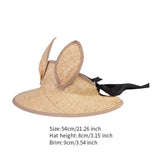 Maxbell Kids Sun Hat Lightweight Kids Straw Hat Summer Hat for Picnic Outdoor Travel Brown