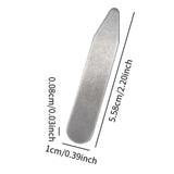Maxbell 12x Collar Stays Metal Collar Support System for Men's Dress Uniform Wedding 5.58cmx1cmx0.08cm