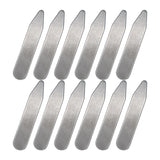 Maxbell 12x Collar Stays Metal Collar Support System for Men's Dress Uniform Wedding 5.58cmx1cmx0.08cm