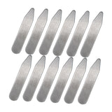 Maxbell 12x Collar Stays Metal Collar Support System for Men's Dress Uniform Wedding 5.58cmx1cmx0.08cm