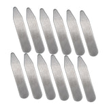 Maxbell 12x Collar Stays Metal Collar Support System for Men's Dress Uniform Wedding 5.58cmx1cmx0.08cm
