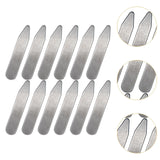 Maxbell 12x Collar Stays Metal Collar Support System for Men's Dress Uniform Wedding 5.58cmx1cmx0.08cm