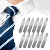 Maxbell 12x Collar Stays Metal Collar Support System for Men's Dress Uniform Wedding 5.58cmx1cmx0.08cm