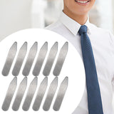 Maxbell 12x Collar Stays Metal Collar Support System for Men's Dress Uniform Wedding 5.58cmx1cmx0.08cm