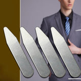 Maxbell 12x Collar Stays Metal Collar Support System for Men's Dress Uniform Wedding 5.58cmx1cmx0.08cm