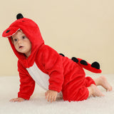 Maxbell Kids Hooded Romper Winter Halloween Coverall for Daily Wear Holiday Toddlers for 80cm to 90cm