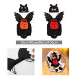 Maxbell Halloween Costume Decoration Jumpsuit for Photo Props Holiday Party Supplies 70 Orange