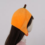 Fruit Headgear Hat Dress up Costume Hat for Cosplay Birthday Gift Roles Play Orange