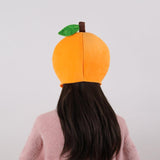 Fruit Headgear Hat Dress up Costume Hat for Cosplay Birthday Gift Roles Play Orange