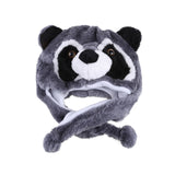 Maxbell Plush Hat Cozy Cute Ski Cap for Kids Birthday Gift Warm Animal Character Hat Gray Raccoon
