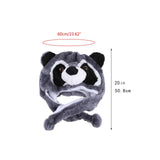 Maxbell Plush Hat Cozy Cute Ski Cap for Kids Birthday Gift Warm Animal Character Hat Gray Raccoon