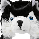 Maxbell Plush Hat Cozy Cute Ski Cap for Kids Birthday Gift Warm Animal Character Hat Black Wolf