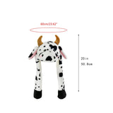 Maxbell Plush Hat Cozy Cute Ski Cap for Kids Birthday Gift Warm Animal Character Hat Dairy Cattle