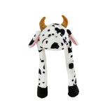 Maxbell Plush Hat Cozy Cute Ski Cap for Kids Birthday Gift Warm Animal Character Hat Dairy Cattle