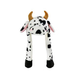 Maxbell Plush Hat Cozy Cute Ski Cap for Kids Birthday Gift Warm Animal Character Hat Dairy Cattle