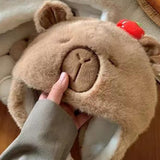 Maxbell Ear Protection Warm Hat Winter Hat for Autumn and Winter Outdoor Backpacking Brown