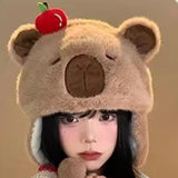 Maxbell Ear Protection Warm Hat Winter Hat for Autumn and Winter Outdoor Backpacking Brown