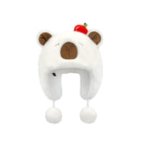 Maxbell Ear Protection Warm Hat Winter Hat for Autumn and Winter Outdoor Backpacking White