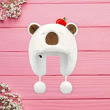 Maxbell Ear Protection Warm Hat Winter Hat for Autumn and Winter Outdoor Backpacking White