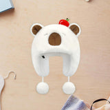 Maxbell Ear Protection Warm Hat Winter Hat for Autumn and Winter Outdoor Backpacking White