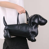 Maxbell Novelty Shoulder Bag Dog Shaped Satchel Animal Shaped Fashion Top Handle Bag