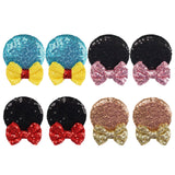 Maxbell 2 Pairs Mouse Ears Hair Clips Cute for Decoration Halloween Princess Cosplay Black Blue