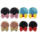 Maxbell 2 Pairs Mouse Ears Hair Clips Cute for Decoration Halloween Princess Cosplay Black Blue