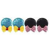Maxbell 2 Pairs Mouse Ears Hair Clips Cute for Decoration Halloween Princess Cosplay Black Blue