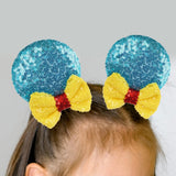Maxbell 2 Pairs Mouse Ears Hair Clips Cute for Decoration Halloween Princess Cosplay Black Blue