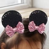 Maxbell 2 Pairs Mouse Ears Hair Clips Cute for Decoration Halloween Princess Cosplay Black Blue