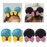 Maxbell 2 Pairs Mouse Ears Hair Clips Cute for Decoration Halloween Princess Cosplay Black Blue