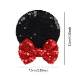 Maxbell 2 Pairs Mouse Ears Hair Clips Cute for Decoration Halloween Princess Cosplay Black Champagne