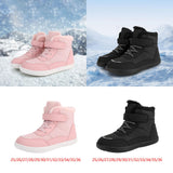 Maxbell Kids Snow Boots Slip Resistant Outdoor Fashion Thick Cold Weather Shoes Pink 25
